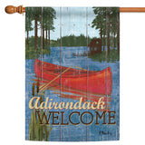 Rustic Lake Life-Adirondack Welcome Flag image 5