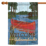 Rustic Lake Life-Welcome to the Adirondacks Flag image 5