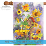 Birdhouse & Sunflowers Flag image 4