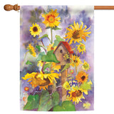 Birdhouse & Sunflowers Flag image 5
