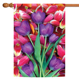 Purple Tulips Flag image 5
