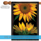 Sunflowers On Black Flag image 4