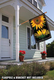 Sunflowers On Black Flag image 8