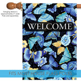 Blue Butterfly Welcome Flag image 4
