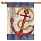 Rustic Anchor And Compass-Key West Flag image 5