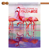 Flamingo Paradise Flag image 5