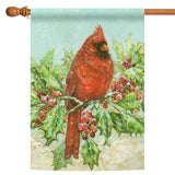 Winter Holly Cardinal Flag image 5
