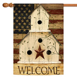 Americana Birdhouse Welcome Flag image 5