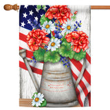 Patriotic Flower Bouquet Flag image 5