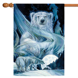Moonlight Polar Bears Flag image 5