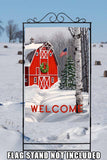 Welcome Winter Barn Flag image 8