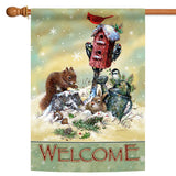 Welcome Winter Critters Flag image 5