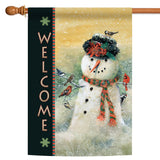 Welcome Snowman and Friends Flag image 5