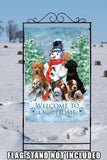 Snowman with Pups Flag image 8