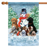 Snowman with Pups Flag image 5