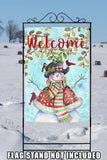 Holly Snowman Welcome Flag image 8