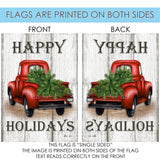 Red Truck Holidays Flag image 9