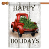 Red Truck Holidays Flag image 5
