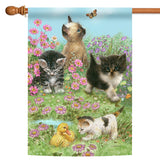 Flowers and Kittens Flag image 5