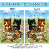 Welcome Spring Kittens Flag image 9