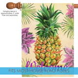Welcome Floral Pineapple Flag image 4