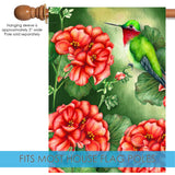 Geraniums and Hummingbird Flag image 4