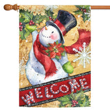 Candy Cane Snowman Flag image 5
