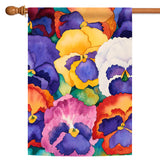 Bouquet of Pansies Flag image 5