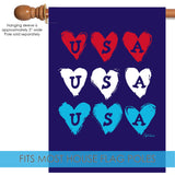 Usa Hearts Flag image 4