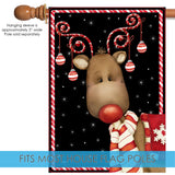 Candy Cane Reindeer Flag image 4