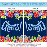 Blue Floral Cheers Flag image 9