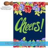 Green Floral Cheers Flag image 4