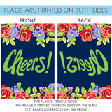Green Floral Cheers Flag image 9