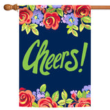 Green Floral Cheers Flag image 5