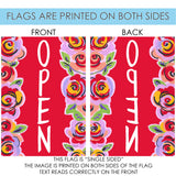 Red Floral Open Flag image 9