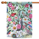Blossoms And Birds Flag image 5