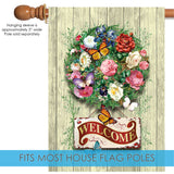 Floral Wreath Welcome Flag image 4