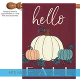 Hello Fall Gourds Flag image 4