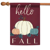 Hello Fall Gourds Flag image 5
