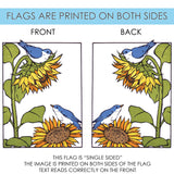 Blue Bird Sunflowers Flag image 9