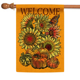 Harvest Sunflower Welcome Flag image 5