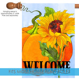 Pumpkin Sunflower Welcome Flag image 4