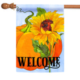 Pumpkin Sunflower Welcome Flag image 5