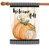 Welcome Farmhouse Pumpkins Flag image 5