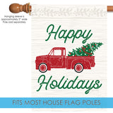 Red Truck Christmas Flag image 4