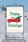 Red Truck Christmas Flag image 8