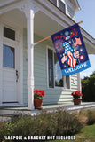 Patriotic Gnome Welcome Flag image 8
