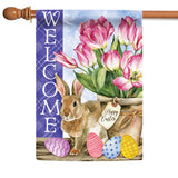 Welcome Easter Tulips Flag image 5