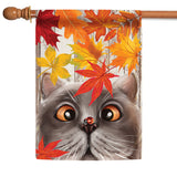 Fall Cat and Ladybug Flag image 5