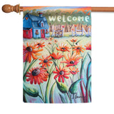 Welcome Cottage Poppies Flag image 5
